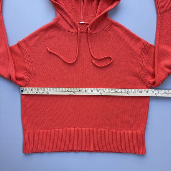 Lululemon Women's M/L Double Knit Cashlu Sweater Hoodie Autumn Red Orange - Picture 7 of 11